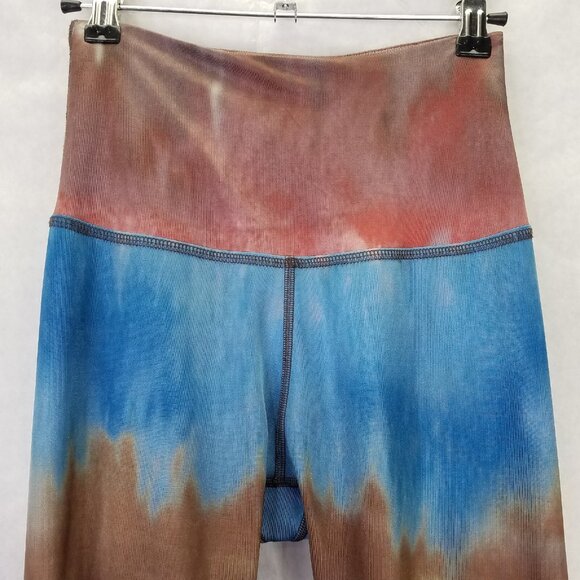 Beyond Yoga 7/8 Leggings Women's S Multi Color Red Blue Stripe Lux High Waisted - Picture 2 of 14